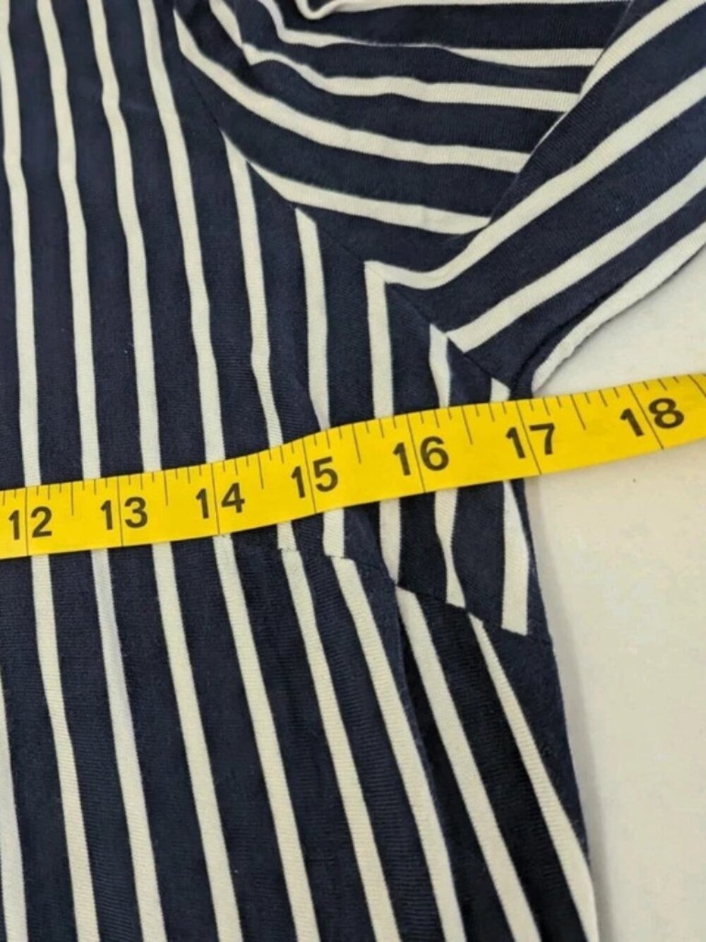 BODEN Marcia Stripe Midi Shirt Dress Navy White Button Up Long Sleeve 8R NWOT - Picture 12 of 14